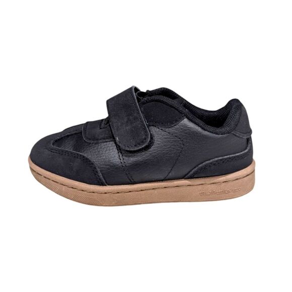 Quiksilver Black Brown Casual Sneaker Skater Velcro Shoes boys Size 9 - Picture 1 of 8